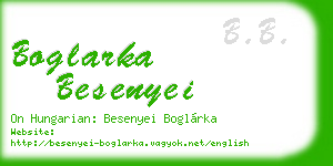 boglarka besenyei business card